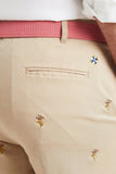 Men;s Cisco Embroidered shorts Buckhead on Khaki