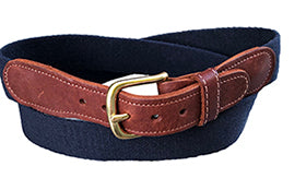 Men's Solid Color Surcingle Belt Navy