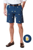 Men's Embroidered Short Beer  Mug on navy Sample Sale