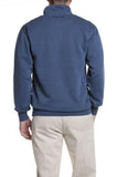 Men's Quarter Zip Pull Over Sweatshirt By Castaway Clothing -Nantucket Navy| Designs by Lillie