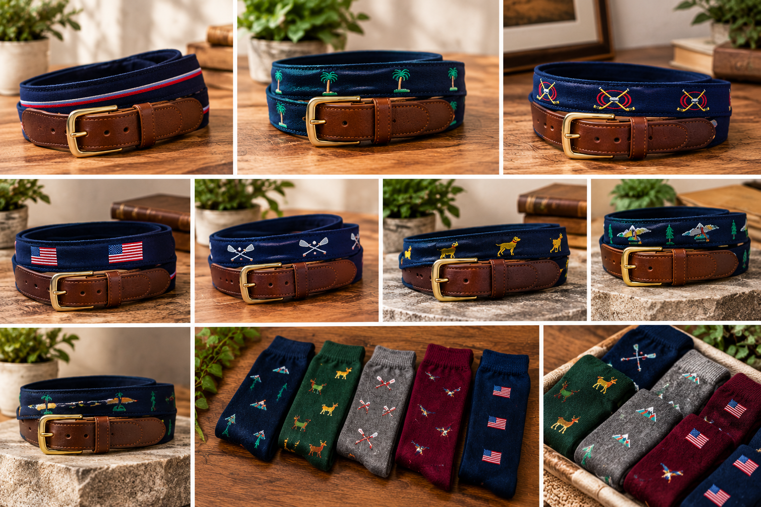 Men’s Style Essentials: Custom Canvas Belts and Unique Embroidered Socks