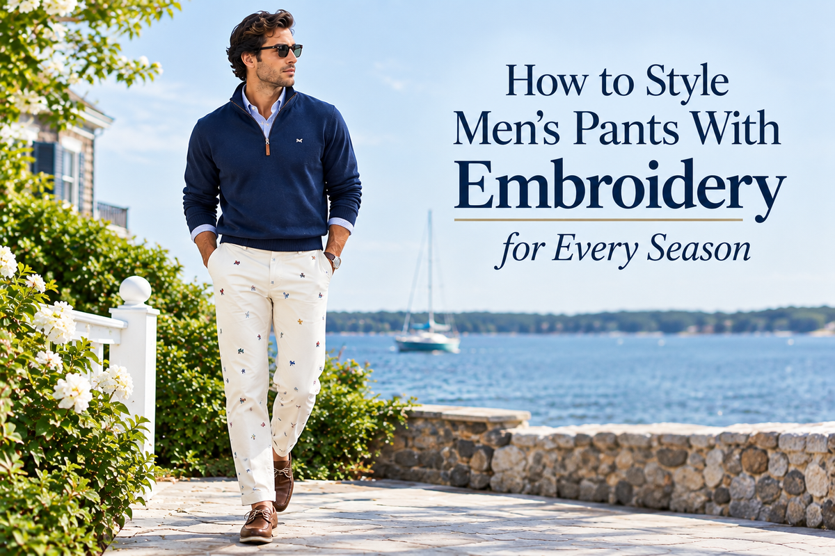 How to Style Men’s Pants With Embroidery for Every Season