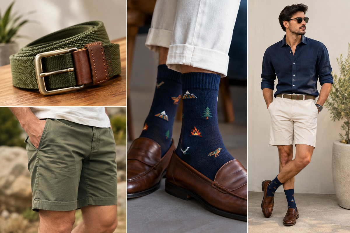 How a Custom Canvas Belt and Unique Embroidered Socks Elevate Men’s Style