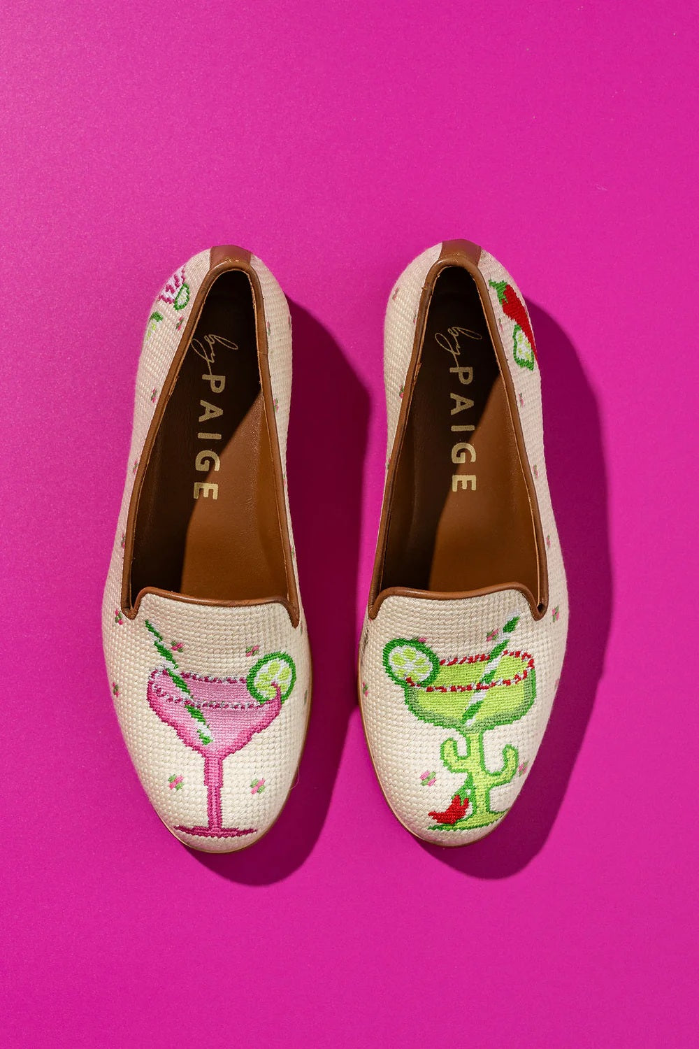 Misses Handcrafted Needlepoint Shoe Margarita