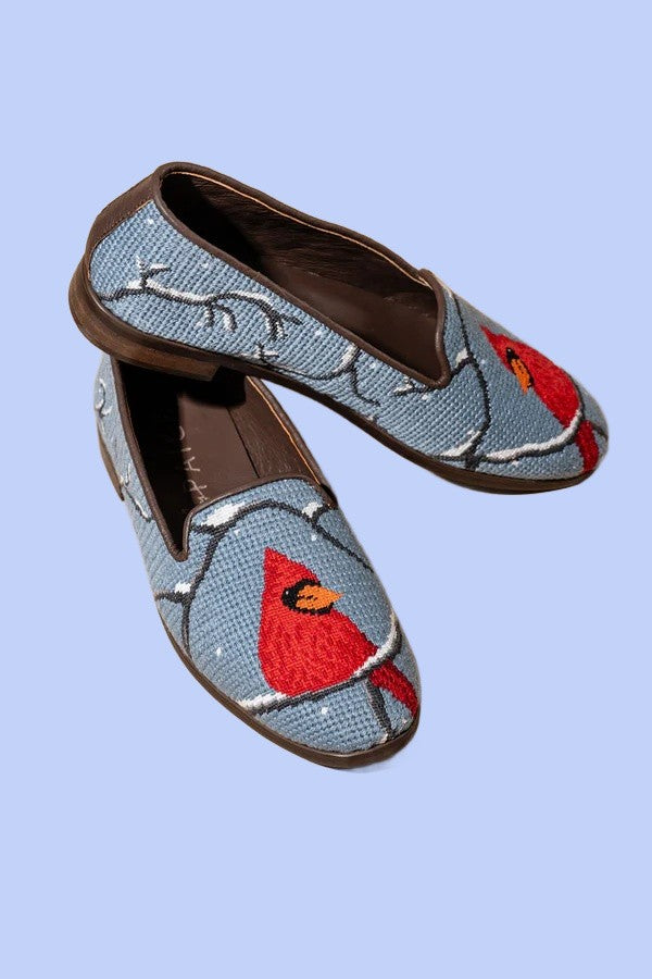 By Paige Handstitched Needlepoint Loafers Cardinal | Designs By  Lillie
