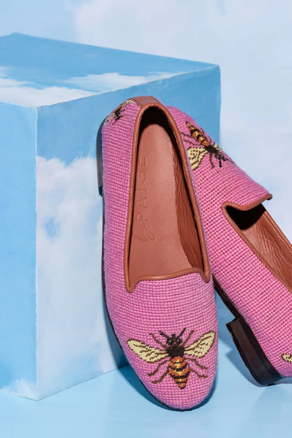 By PaigeHandstitched Needlepoint Loafer Bees on Shrimp