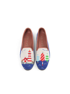 Misses Needlepoint Shoe Sea Side