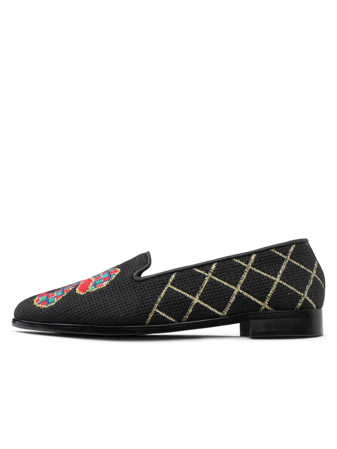 By Paige Holiday Collection Needlepoint Loafers Tartan Bow