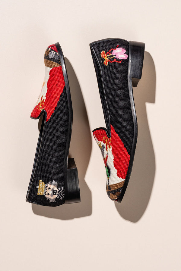 by Paige Needlepoint Shoes Nutcracker
