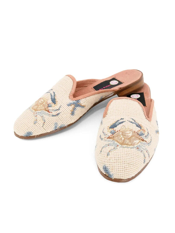 Misses Needlepoint Mule by Paige Maryland Blue Crab