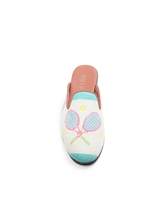 Misses Needlepoint  Tennis Mule
