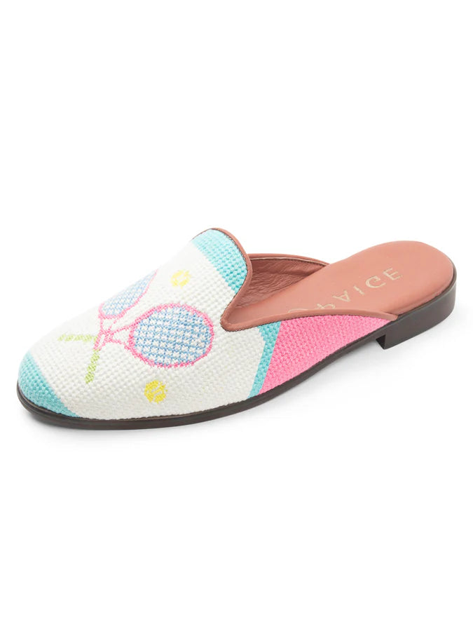 Misses Needlepoint  Tennis Mule