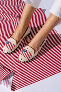 By Paige Needlepoint shoes Stars and Strpes