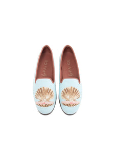 Misses DesignerNeedlepoint Shoe Scallop with Pearl