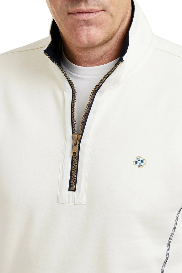 Breakwater 1/4 zip Pullover Ivory by Castaway Clothing
