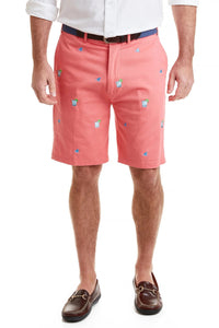 Men's Exclusive Embroidered Shorts Fin and Tonic on Sunset