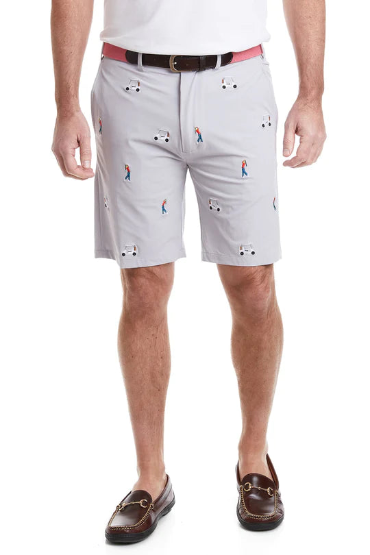 Men;s Embroidered Cisco Shorts Golfer on Gray