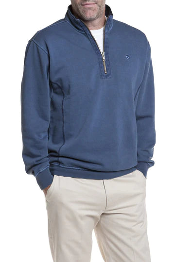 Breakwater 1/4 Zip Pullover Navy By Castaway Clothing