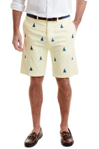 Men's Popular Embroidered Shorts Sailboats on  MelloYellow