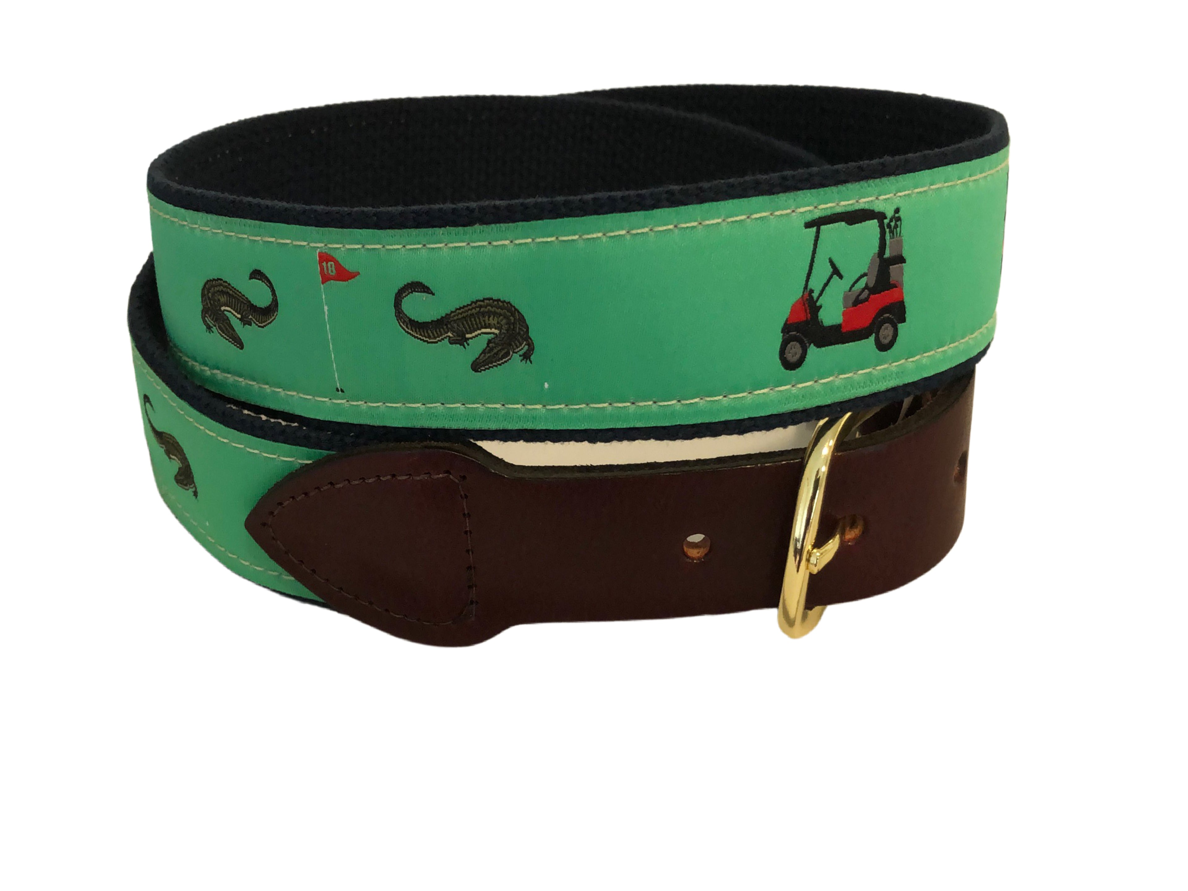 Men; Exclusive Preppy Ribbon Golf Belt Designs  By Lillie