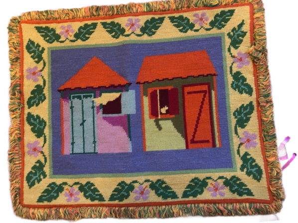 Designer Needlepoint Liquidation Sale Tropical Bath Houses A_Z