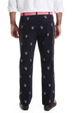 Men's Embroidered Beachcomber Corduroy Skiing Penguin on Nantucket Navy