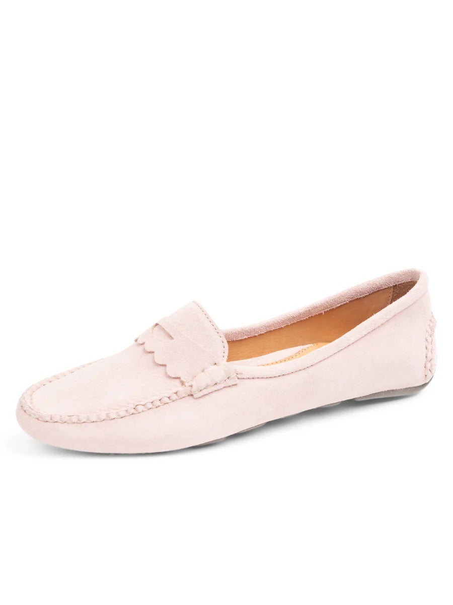 Janet Scalloped Penny Loafer Driving Moccasin by Patricia Green Blush