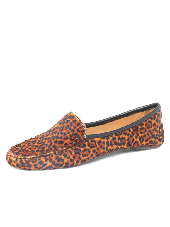 Jillian Driving Moccasin by Patricia Green  Leopard Hair Calf