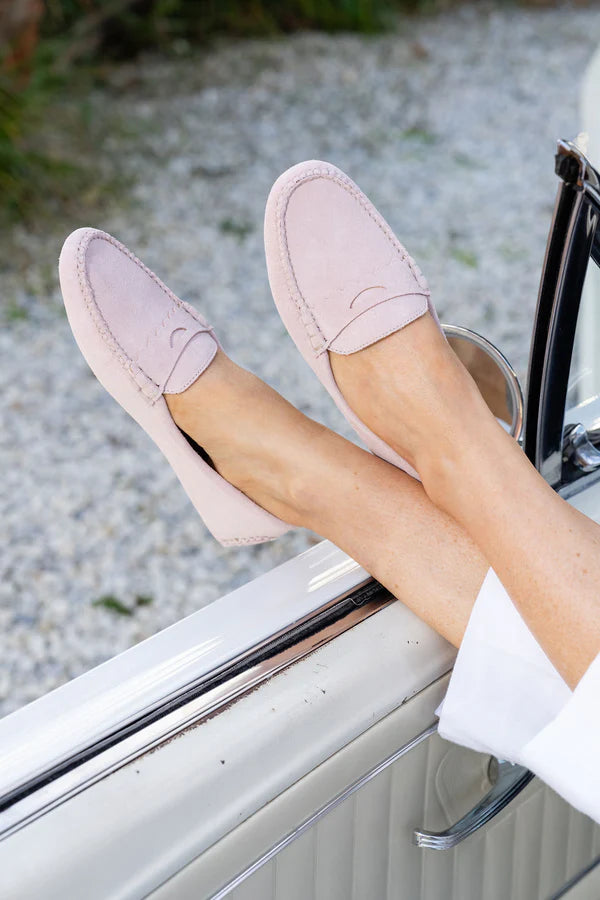 Janet Scalloped Penny Loafer Driving Moccasin by Patricia Green Blush