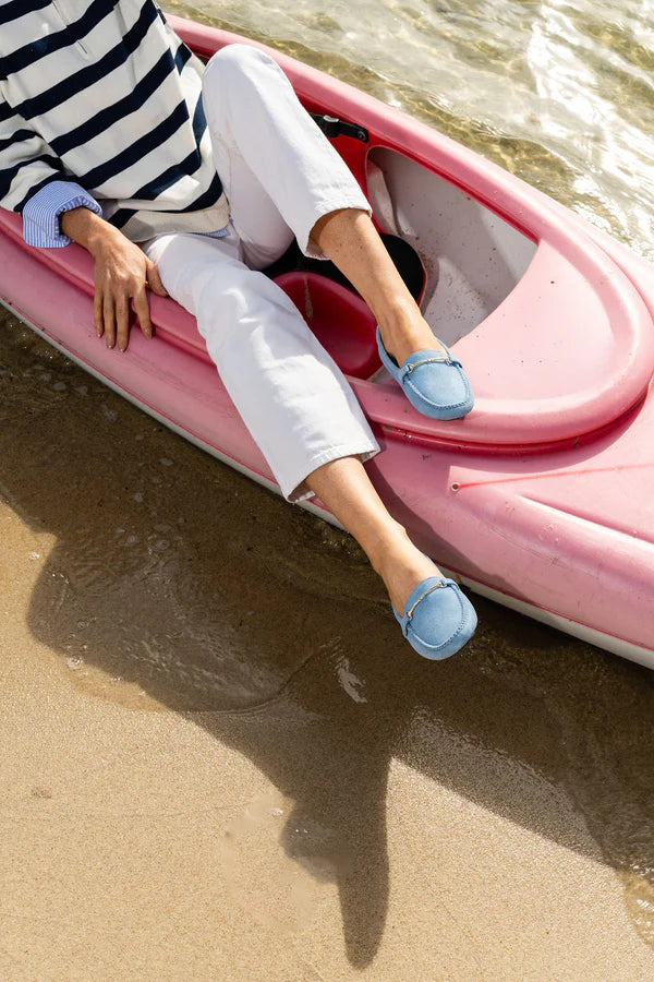 Caroline Horsebit Driver by Patricia Green Sky Blue