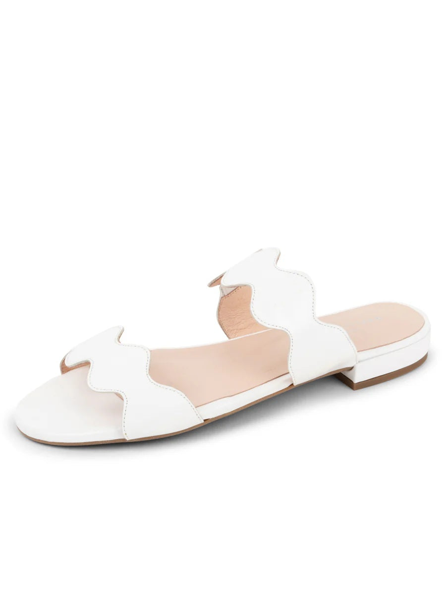 Imported Handstitched Palm Beach Sandal White