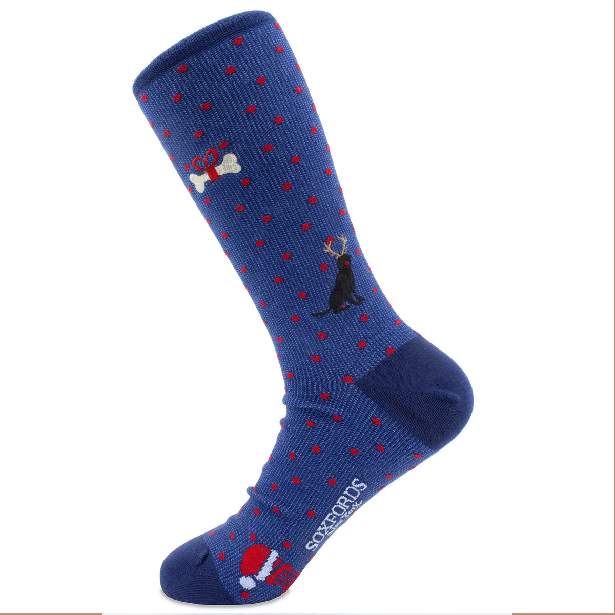 Men's Peruvian Cotton Embroidered Socks by Soxford Santa's Helper