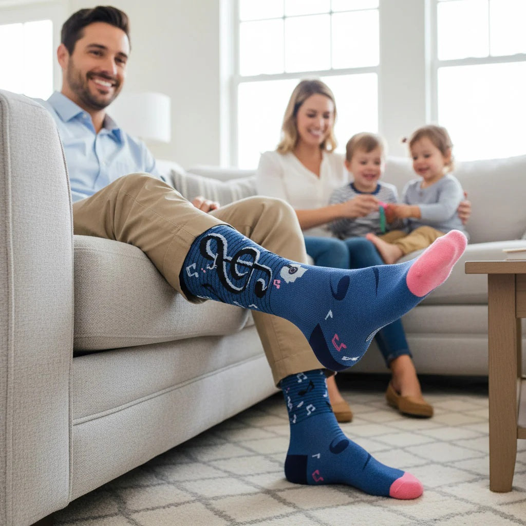 Men's Popular Embroidered SocksTreble Maker