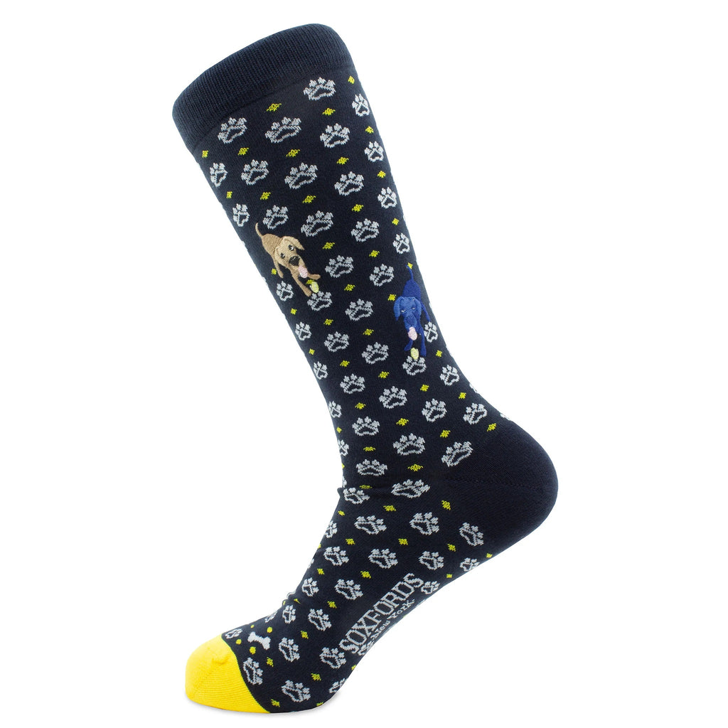 Men's Embroidered Socks by Soxfords- Paws and Effect