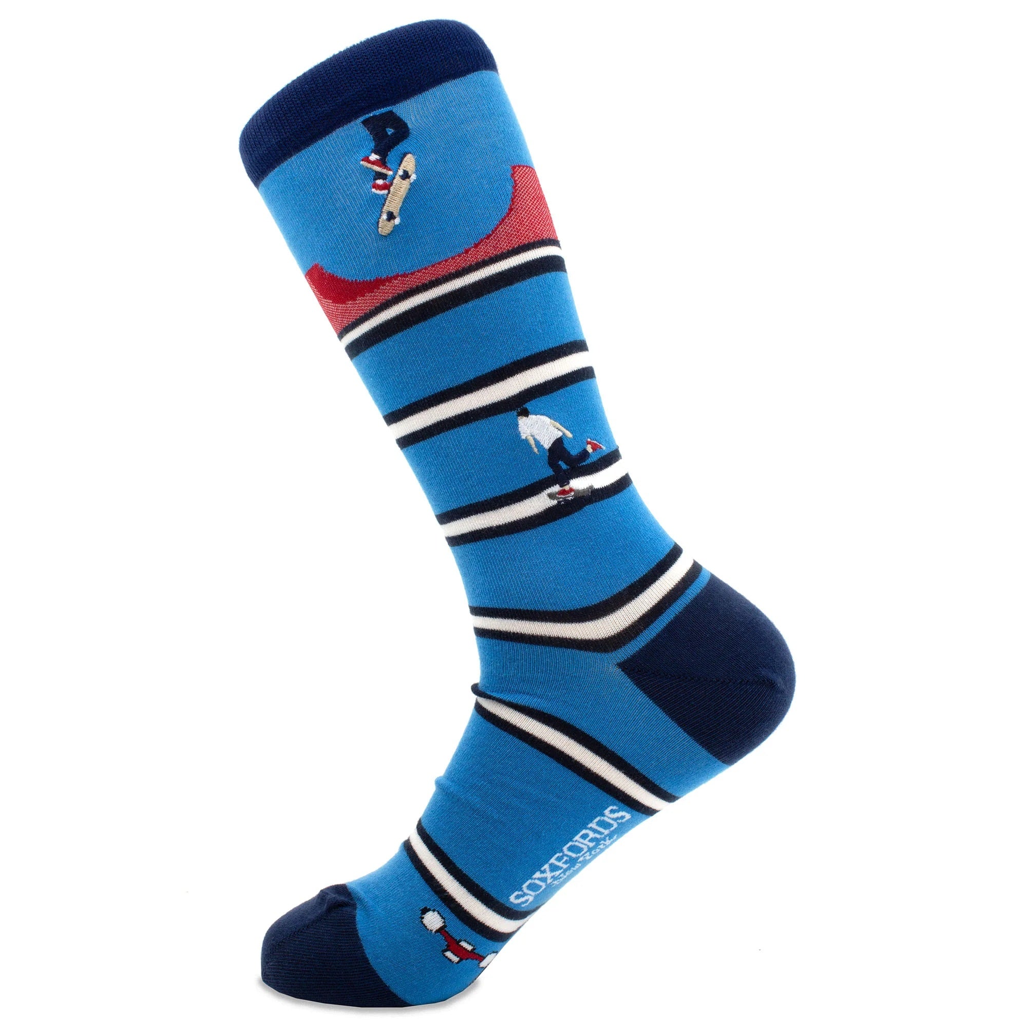 Men's Embroidered Socks by Soxfords-Skate Board