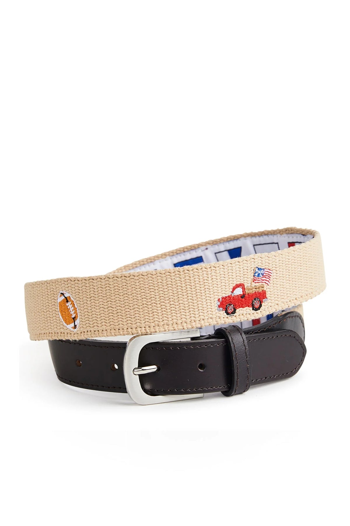 Men's Bow Sprint Belt Tailgating on Ivory