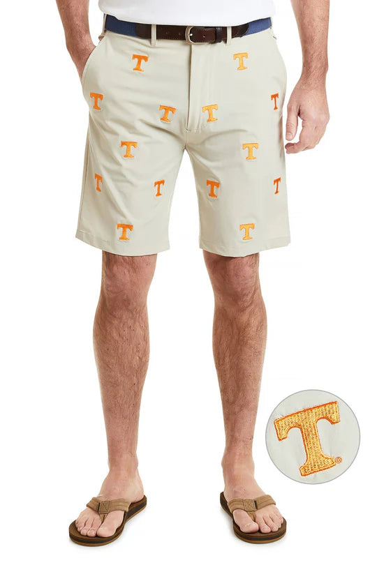 Men's Cpollegiate Embroidered Shorts Tennessee on Khaki