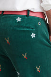 BeachcombeCordury Dasher and Snow Flake on  Hunter Green