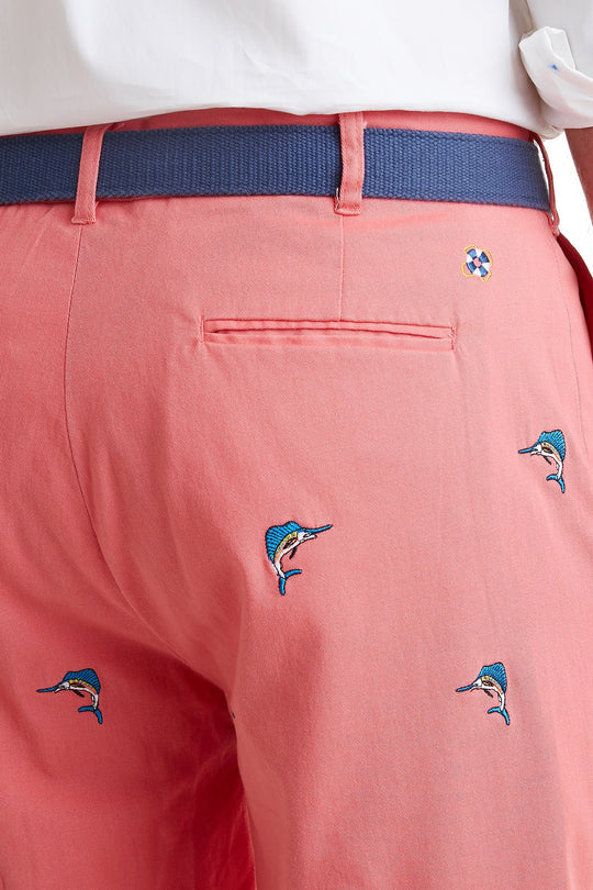Cisco Embroidered shorts Sailfish on Sunset