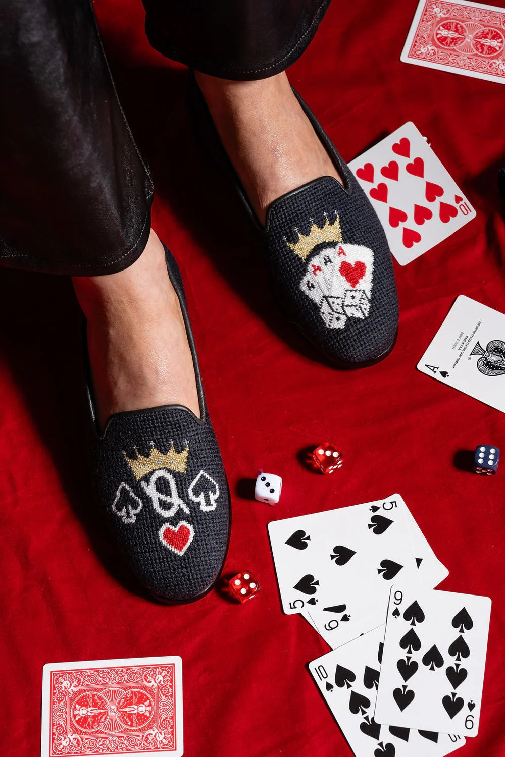 Sale RackMisses Needlepoint shoes Card Games SR