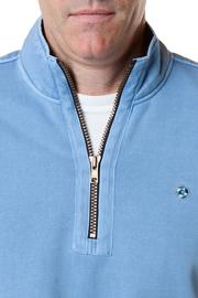 Breakwater Men's Quarter Zip Pull Over Sweatshirt Lt Blue by Castaway Clothing