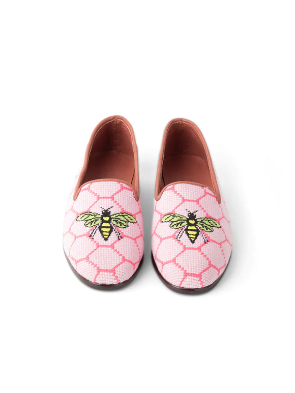 Misses Needlepoint Shoes by Paige Bee in Honey Comb