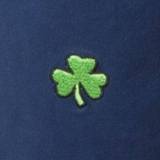 Men's Popular Embroidered  Shorts Shamrock on Navy