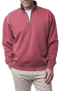 Men's Breakwater  Quarter Zip Pullover Sweatshirt  Nantucket Red