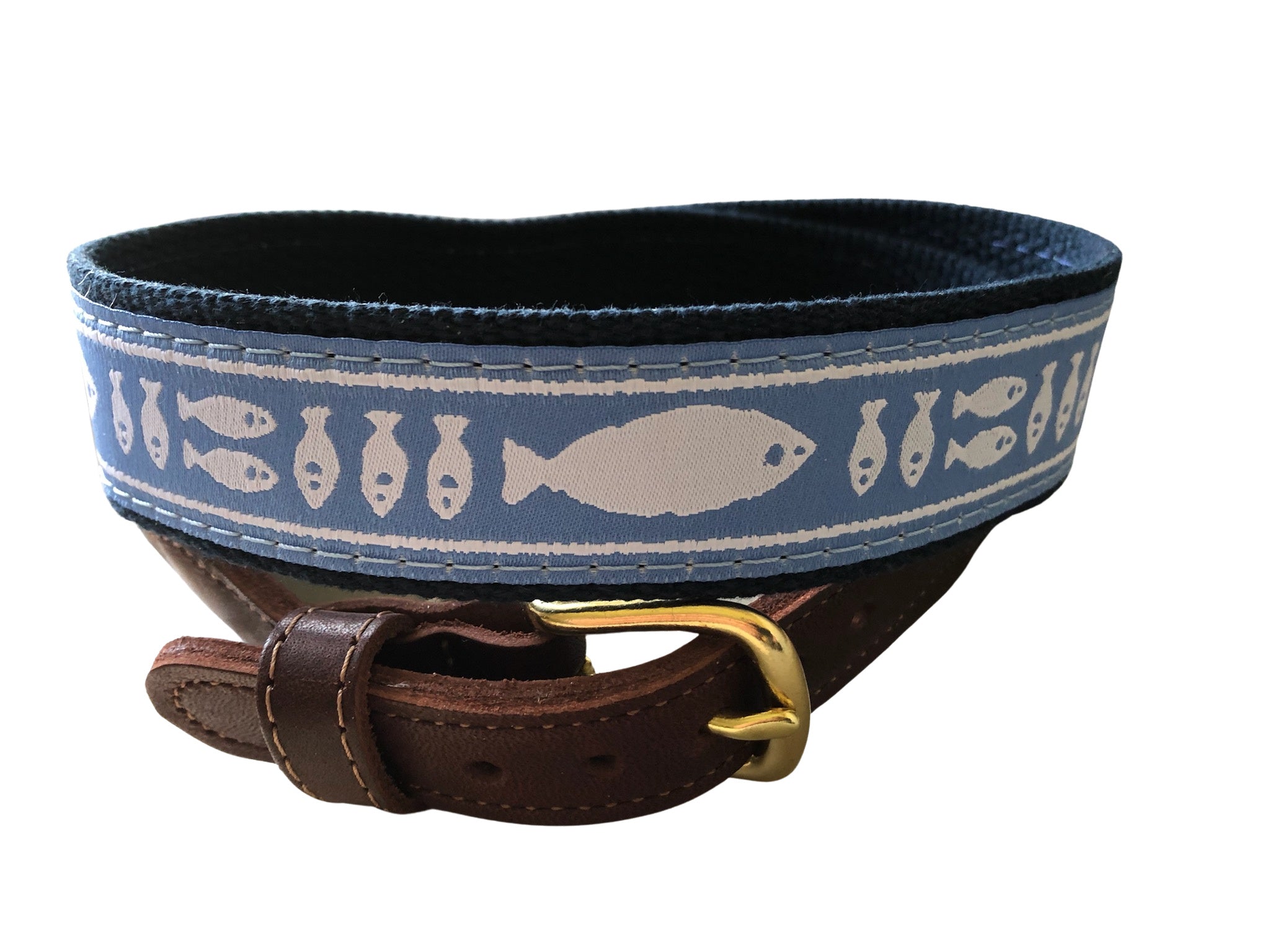 Boy's Preppy Ribbon Belt Fish Batik