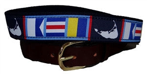 Special Sale Item Mens Preppy Nantucket Ribbon Belt- |Designs by Lillie