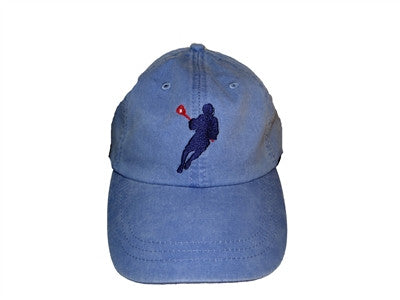 Custom Designed Embroidered Baseball Caps Lacrosse player Designs by Lillie