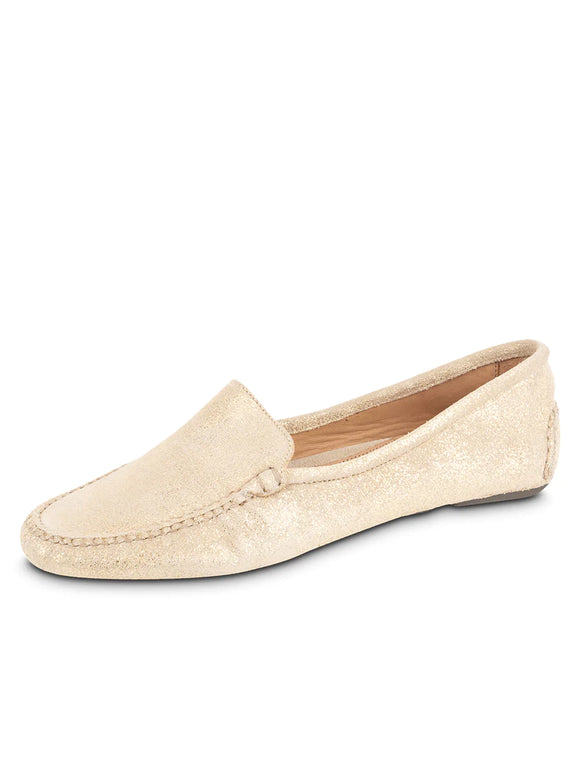 Jillian Driving Moccasin by Patricia Green Natural Suede