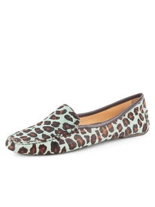 Jillian Driving Moccasin by Patricia Green Teal Leopard