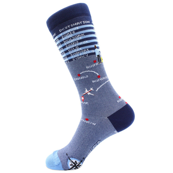 Soxford's Pima Cotton Embroidered Socks Frequent Flyer